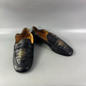 Isabel Marant Fanzel Collapsible-heel Leather Loafers In Metallic Black, Size 40